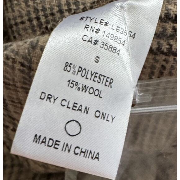 Sage The Label Plaid double flap crop Button Up top Women’s Size Small NEW Nwts - Picture 9 of 11